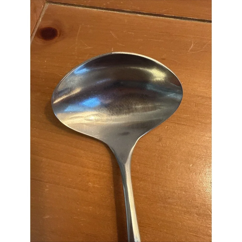 Vtg 60's SATURNA International Stainless Deluxe Serving Fork & Spoon Set 10
